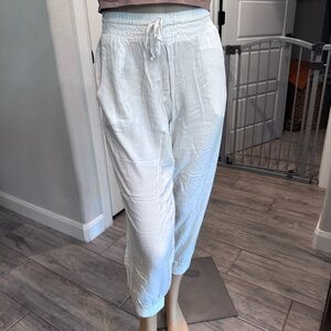 White Drawstring Pants